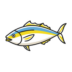 yellowtail icon, yellowtail vector illustration-simple illustration of yellowtail, perfect for yellowtail logos and icons