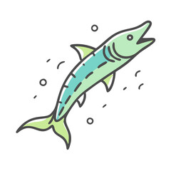 barracuda icon, barracuda vector illustration-simple illustration of barracuda, perfect for barracuda logos and icons