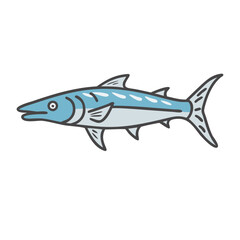 barracuda icon, barracuda vector illustration-simple illustration of barracuda, perfect for barracuda logos and icons