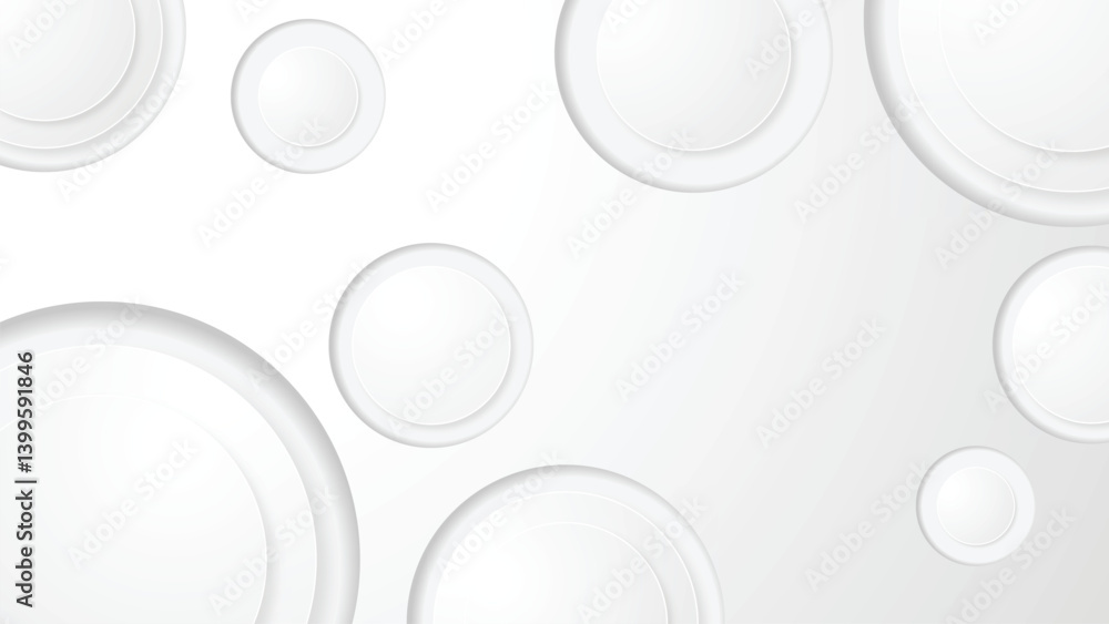 Poster business background abstract white circle background gradient wallpaper curve shape web banner templ