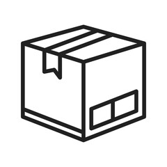 Cardboard Box icon vector image. Suitable for mobile apps, web apps and print media.