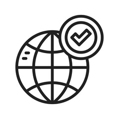 Globe icon vector image. Suitable for mobile apps, web apps and print media.