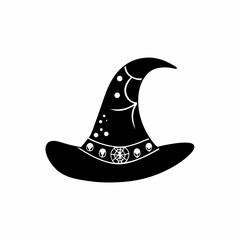 creative details Witch Hat Icon Vector Illustration