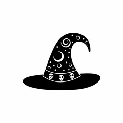 creative details Witch Hat Icon Vector Illustration
