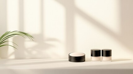 Minimalist beauty products display (21)