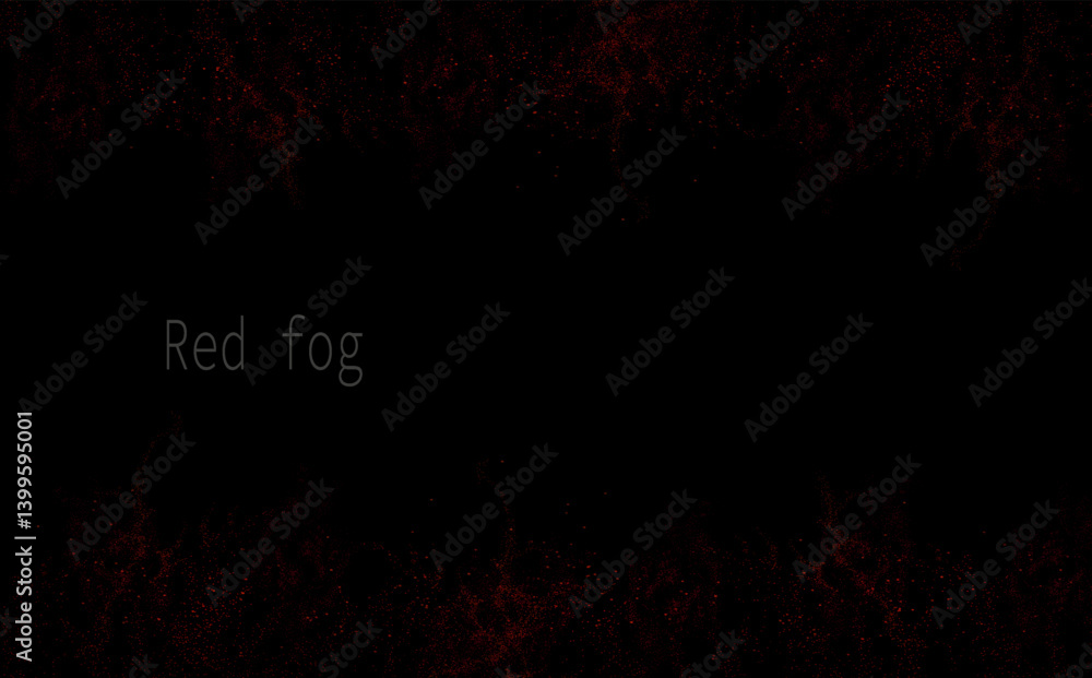 Wall mural composition with isolated abstract red chaotic pattern on black background.