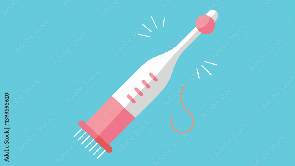 Poster microneedling device an illustration of a handheld microneedling device closeup with needles emphasi