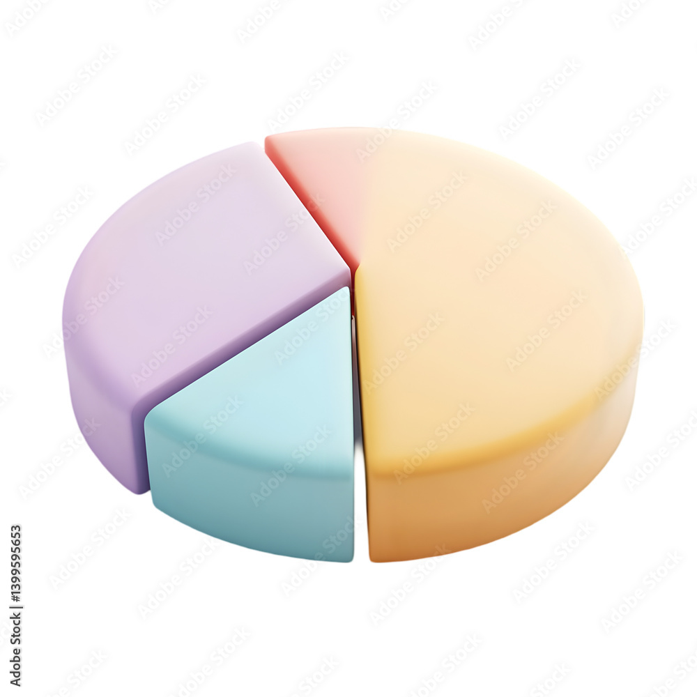 Aufkleber a circular graph divided into three colored sections.