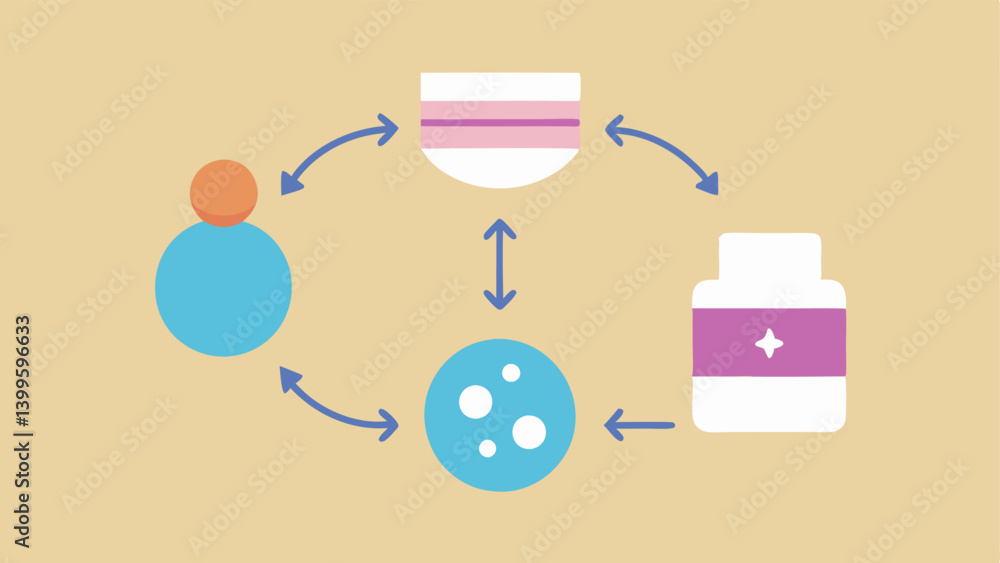 Poster firming process a flow chart showing the steps involvedfrom application of the cream to the absorpti