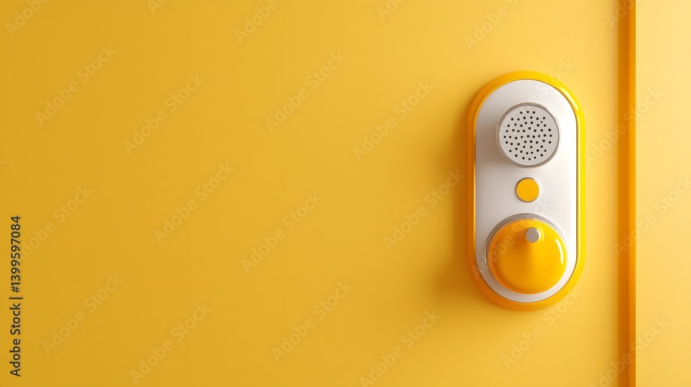 Poster smart doorbell with voice recognition and tactile interface designed for blind and visually impaired