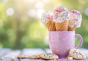 cup of coffee and cookies