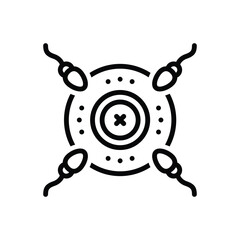 Black line icon for infertility