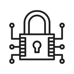 Data Encryption icon vector image. Suitable for mobile apps, web apps and print media.