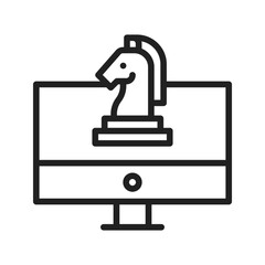 Trojan icon vector image. Suitable for mobile apps, web apps and print media.