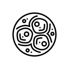 Fototapeta premium Black line icon for zygote