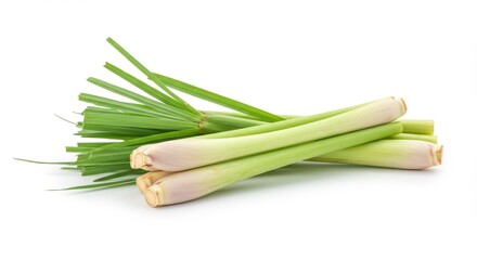 Fresh green scallions bunch
