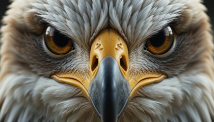 Close up Bird Portrait With Intense Gaze