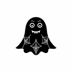 creative details Ghost Icon Vector Illustration 