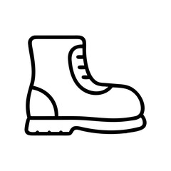 snow boots editable outline icon design. Christmas related icon.