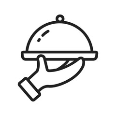 Food Tray icon vector image. Suitable for mobile apps, web apps and print media.