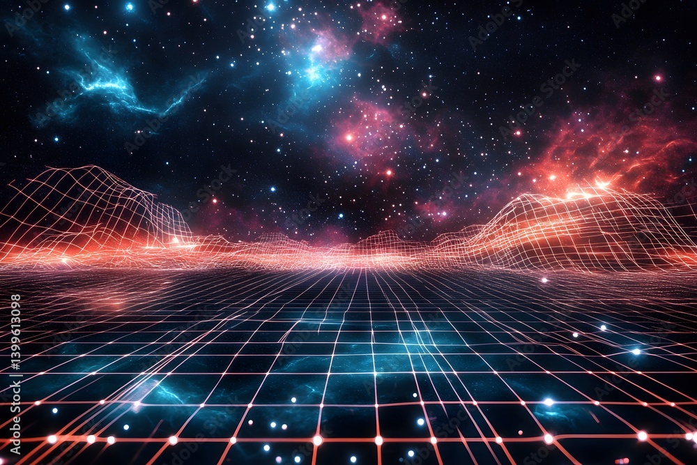 Poster futuristic abstract backdrop with tech vibes