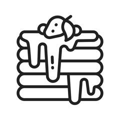Pancakes icon vector image. Suitable for mobile apps, web apps and print media.