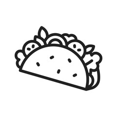 Taco icon vector image. Suitable for mobile apps, web apps and print media.