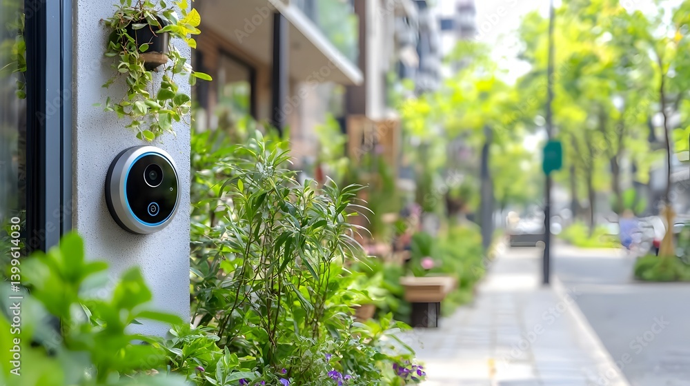 Aufkleber advanced smart home doorbell system with flashing light and alert for improved security and convenie