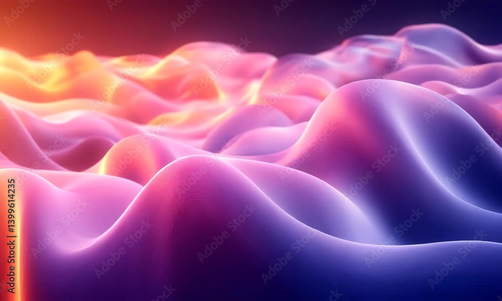 Poster dynamic abstract waves create an ethereal and futuristic background video graphic