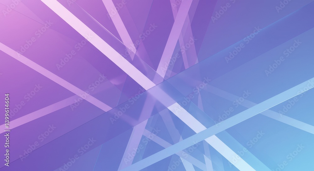 Poster abstract geometric design purple and blue gradient intersecting lines modern minimalist background d