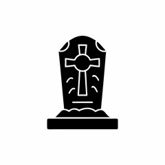 creative details Gravestone Icon Vector Illustration 