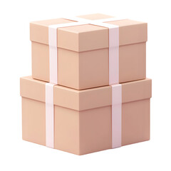 Obraz premium Stacked pastel-colored gift boxes, ready for delivery or presentation.