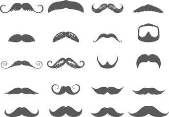Man Moustaches Bundle vector file