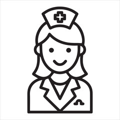 Fototapeta premium nurse silhouette vector design
