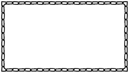 シンプルなモノクロの鎖フレーム