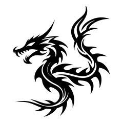 Chinese dragon silhouette