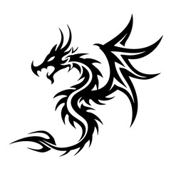 Chinese dragon silhouette