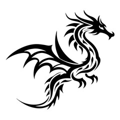 Chinese dragon silhouette