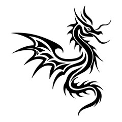 Chinese dragon silhouette