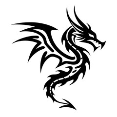 Chinese dragon silhouette