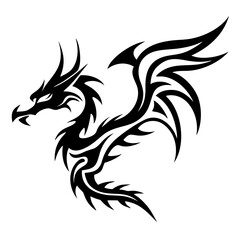 Chinese dragon silhouette