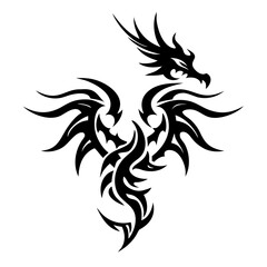 Chinese dragon silhouette