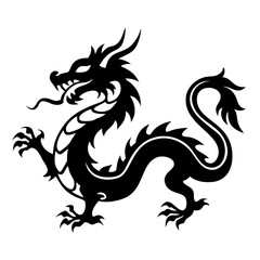 Chinese dragon silhouette
