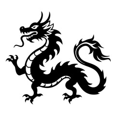 Chinese dragon silhouette