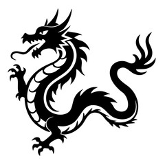 Chinese dragon silhouette