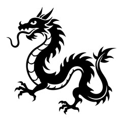 Chinese dragon silhouette
