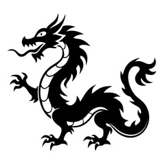 Chinese dragon silhouette