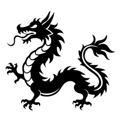 Chinese dragon silhouette