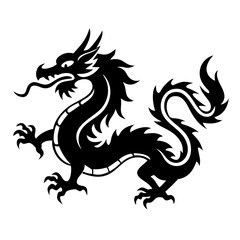 Chinese dragon silhouette