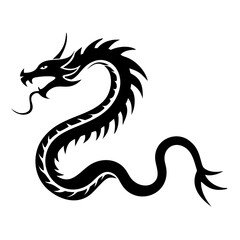 Chinese dragon silhouette